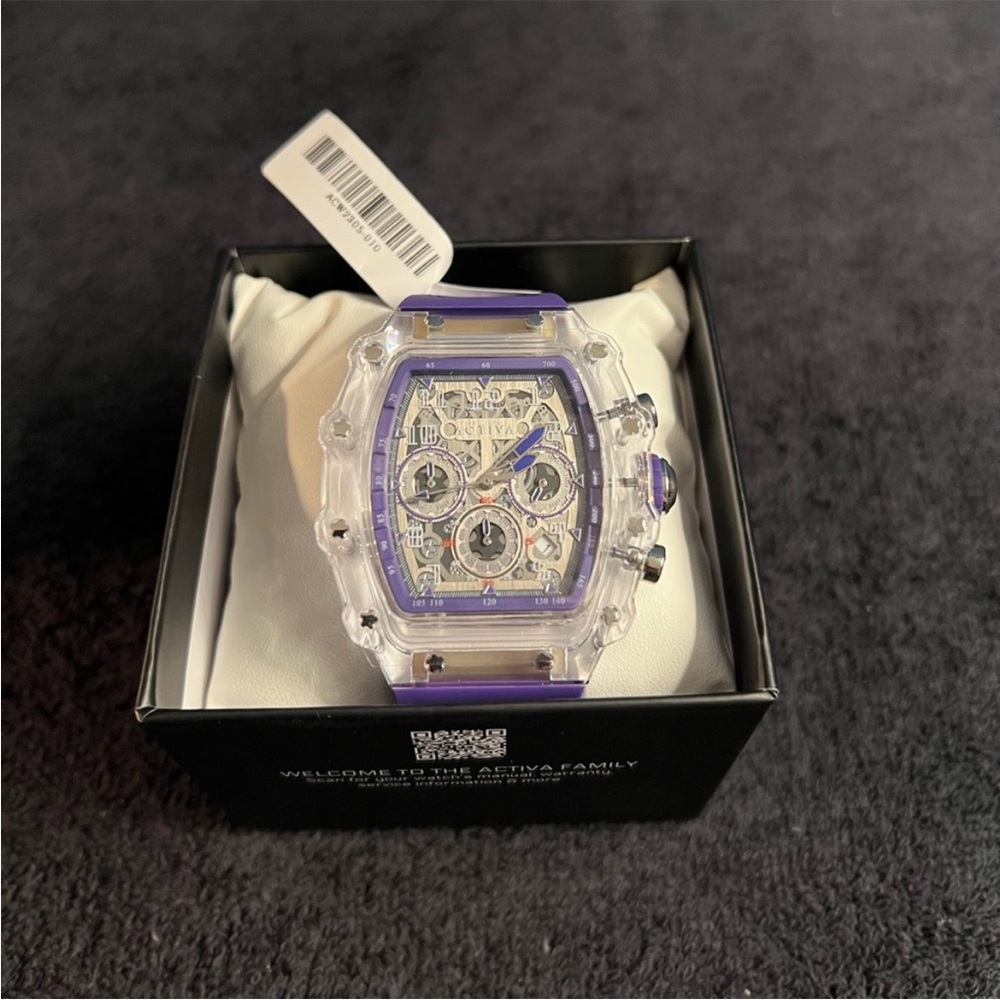 Rare Activa X Invicta Purple and Black Women's Watch new in box - Picture 9 of 10